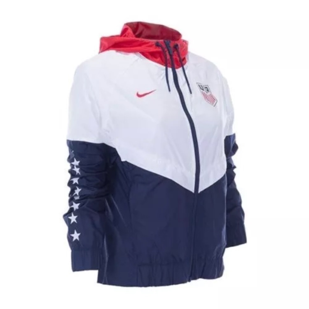 Womens Nike Team USA Windrunner Jacket White/Navy